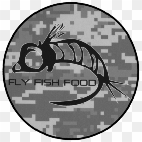 Fly Fish Food Round Logo Sticker Digicamo - Multi-scale Camouflage, HD Png Download - fish food png