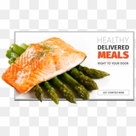 Transparent Healthy Food Png - Grilled Salmon With Grilled Asparagus, Png Download - fish food png