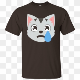 Check Awesome Sad Cat Emoji Emoticon Cute T Shirt - T-shirt, HD Png Download - sad cat png