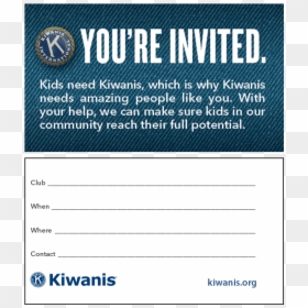 Guest Invitation Cards Set 60 Image - Kiwanis Business Cards, HD Png Download - your invited png