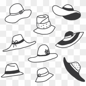 Cowboy Hat Black And White - Cowboy Hat, HD Png Download - shower cap png