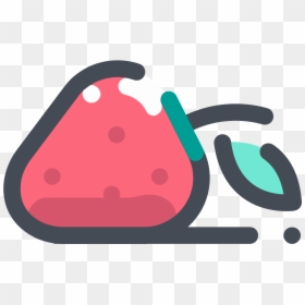 Emoji Clipart Strawberry - Strawberry Icon Flat, HD Png Download - strawberry emoji png