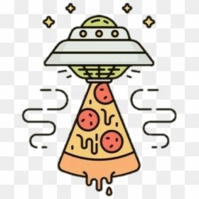 #stickers #alien #alienigena #pizza #nave #nave Espacial - Ovni Pizza, HD Png Download - nave espacial png