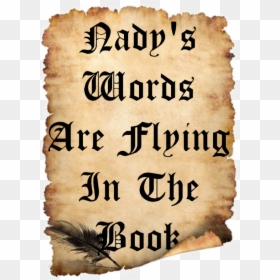 Nady"s Words Are Flying In The Book - Parchment Paper Background, HD Png Download - perrie edwards png