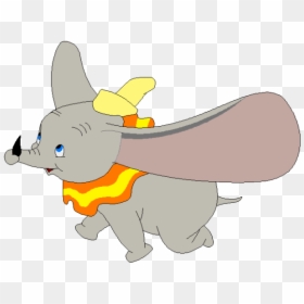 Gif Clip Art Image Animated Film Desktop Wallpaper - Transparent Dumbo Gif, HD Png Download - flying dog logo png