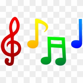 Band Notes Cliparts - Color Music Notes Clipart, HD Png Download - christmas music notes png