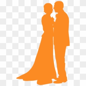 Wedding Couple Silhouette Svg Free, HD Png Download - wedding couple silhouette png