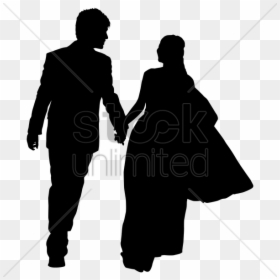 Download Silhouette Wedding Couple Clipart Wedding - Silhouette Wedding Couple Vector, HD Png Download - wedding couple silhouette png