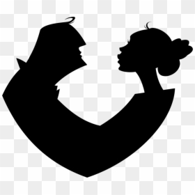 Silhouette Love Wedding Romance - Portable Network Graphics, HD Png Download - wedding couple silhouette png
