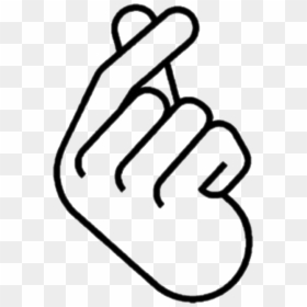 Hand Heart Finger Drawing K-pop - Korean Finger Heart Emoji, HD Png Download - finger heart png