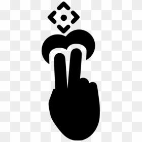 Double Finger Move Up Down Left Right - Heart, HD Png Download - finger heart png