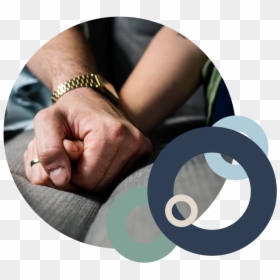 Hands Rings Circle - Couple Sitting Holding Hands, HD Png Download - finger heart png