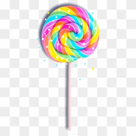 Drawing Candy Rainbow Lollipop - Lollipop Candy Clipart, HD Png Download - hard candy png