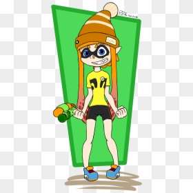 Splatton Squid Girl - Cartoon, HD Png Download - squid girl png