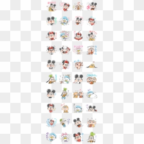 Easygoing Mickey And Friends Line Sticker Gif & Png, Transparent Png - mickey mouse and friends png