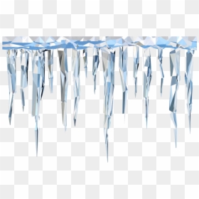 Icicles Png Free Download - Low Poly Icicle, Transparent Png - ice sickles png