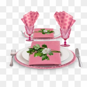 #plate #plates #tableware #flatware #tablesetting #pink - Cake Decorating, HD Png Download - table setting png
