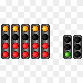 Race Start Lights Transparent, HD Png Download - red lights png