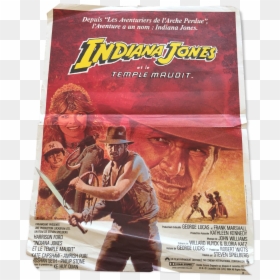 Poster Indiana Jones And The Cursed Temple 1984"  Src="https - Affiche Indiana Jones Et Le Temple Maudit, HD Png Download - steven spielberg png