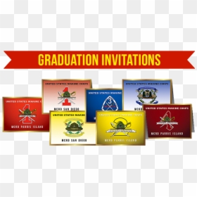 Graduation Invites - Marine Corp Invitations, HD Png Download - graduation party png