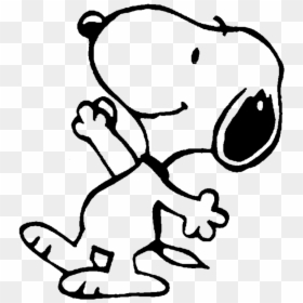 Happy Dog Drawing At Getdrawings - Snoopy Dog Black And White, HD Png Download - dog drawing png