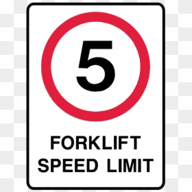 Brady Prohibition Sign - Warehouse Forklift Speed Limit, HD Png Download - speed limit sign png
