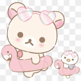 Rilakkuma Korilakkuma Pink Pastel Cute Heart - Pink Rilakkuma Transparent, HD Png Download - pastel heart png