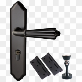 Black Wooden Indoor Security Mortise Door Lock - Gate, HD Png Download - door lock png