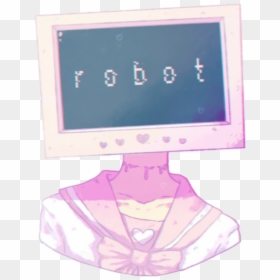 Robot, Anime, And Pastel Image - Aesthetic Tv Head Drawing, HD Png Download - pastel heart png