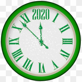2020 New Year Green Clock Png Clip Art - New Year Clock 2020, Transparent Png - new years clock png