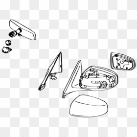 Sketch, HD Png Download - rear view mirror png