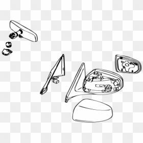 Sketch, HD Png Download - rear view mirror png