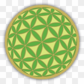 Flower Of Life Green And Gold Sacred Geometry - 生命 之 花 布 墊, HD Png Download - metatron cube png