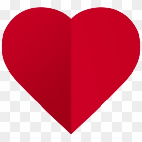 Red Heart Valentines Day - Heart Shape, HD Png Download - paper heart png