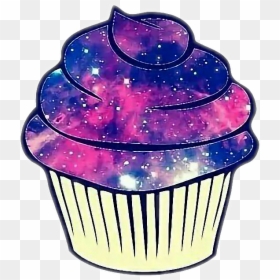 #cake #galaxy - Transparent Galaxy Cupcake, HD Png Download - fnaf cupcake png