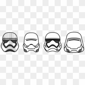 Stormtrooper Storm Trooper Transparent Clipart Library - Easy To Draw First Order Stormtrooper, HD Png Download - clone trooper helmet png