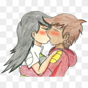 Boy And Girl Kiss Cartoon - Bravest Warriors Danny X Beth, HD Png Download - kiss print png