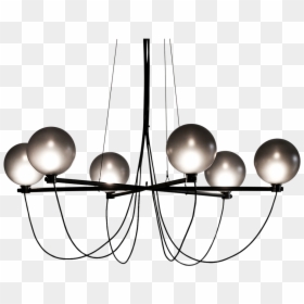 Handvärk Globe Chandaliar, HD Png Download - black chandelier png
