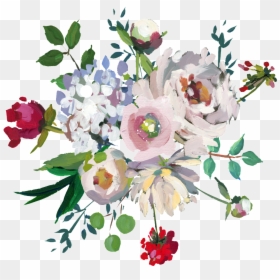 Hand Drawn Wedding Romantic Poster Png Transparent - Flower Bouquet Watercolor Tutor, Png Download - romantic png