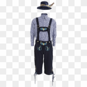 Blue Lederhosen - Male Traditional German Clothing, HD Png Download - suspenders png