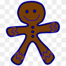 Gingerbread Man, Blue Frosting, HD Png Download - frosting png