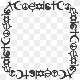 Coexist Frame - Football Border, HD Png Download - coexist png