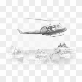 Raaf Iroquois Helicopter Hovers Over Army Centurion - Helicopter Rotor, HD Png Download - vietnam soldier png