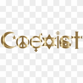 Symbol,metal,brass - Coexist Free Download, HD Png Download - coexist png