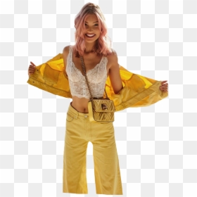 #yellow #happy #smile #women #elsahosk #freetoedit - Fashion, HD Png Download - elsa hosk png