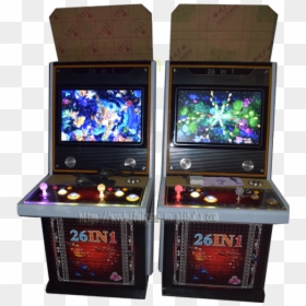 1& 2 Player Stand Up Fishing Game Machine Casino Slot - Video Game Arcade Cabinet, HD Png Download - arcade game png