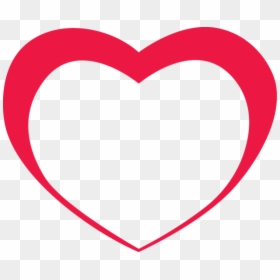 Red Outline Heart Png Image - Outline Red Heart Png, Transparent Png - heart, png
