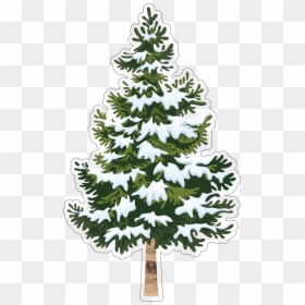 Let It Snow Tree Print & Cut File - Realistic Vector Pine Trees, HD Png Download - snow pine tree png