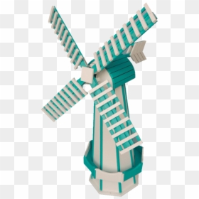 Teal Green And White Poly Garden Windmill - Weather Vane, HD Png Download - windmills png