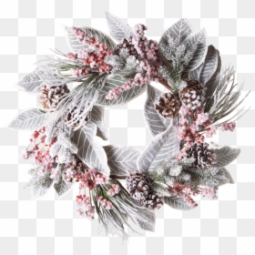 Wreath, HD Png Download - snow pine tree png